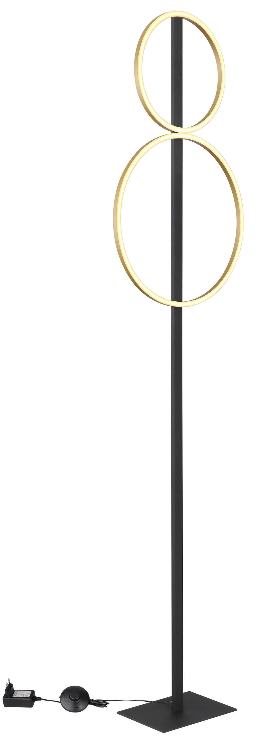 LED SVJETILJKA PODNA LUFFY  - bijela/zlatne boje, Design, metal/plastika (39/17/160cm) - Globo