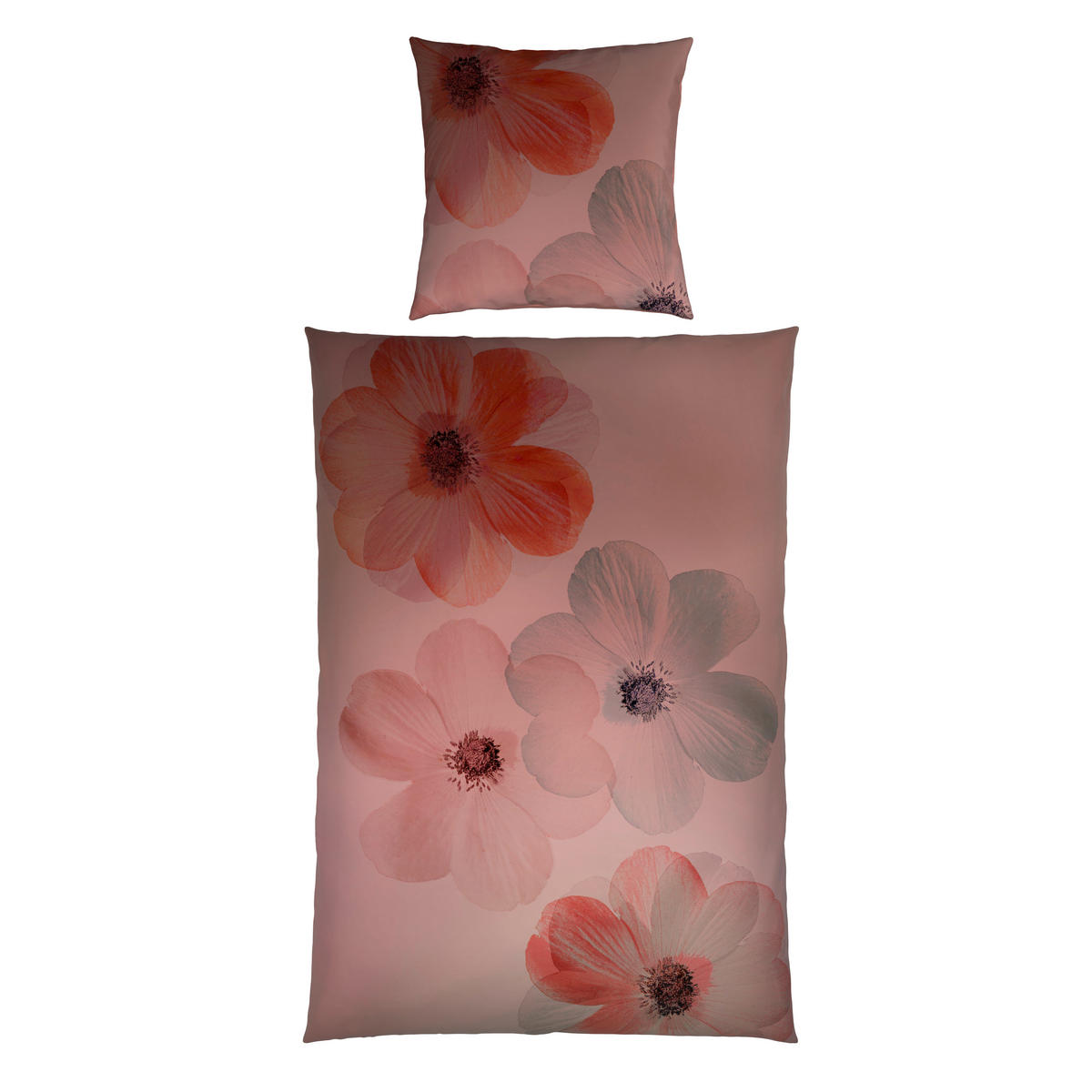 WENDEBETTWÄSCHE Satin 135/200 cm  - Rosa, Textil (135/200cm) - Novel