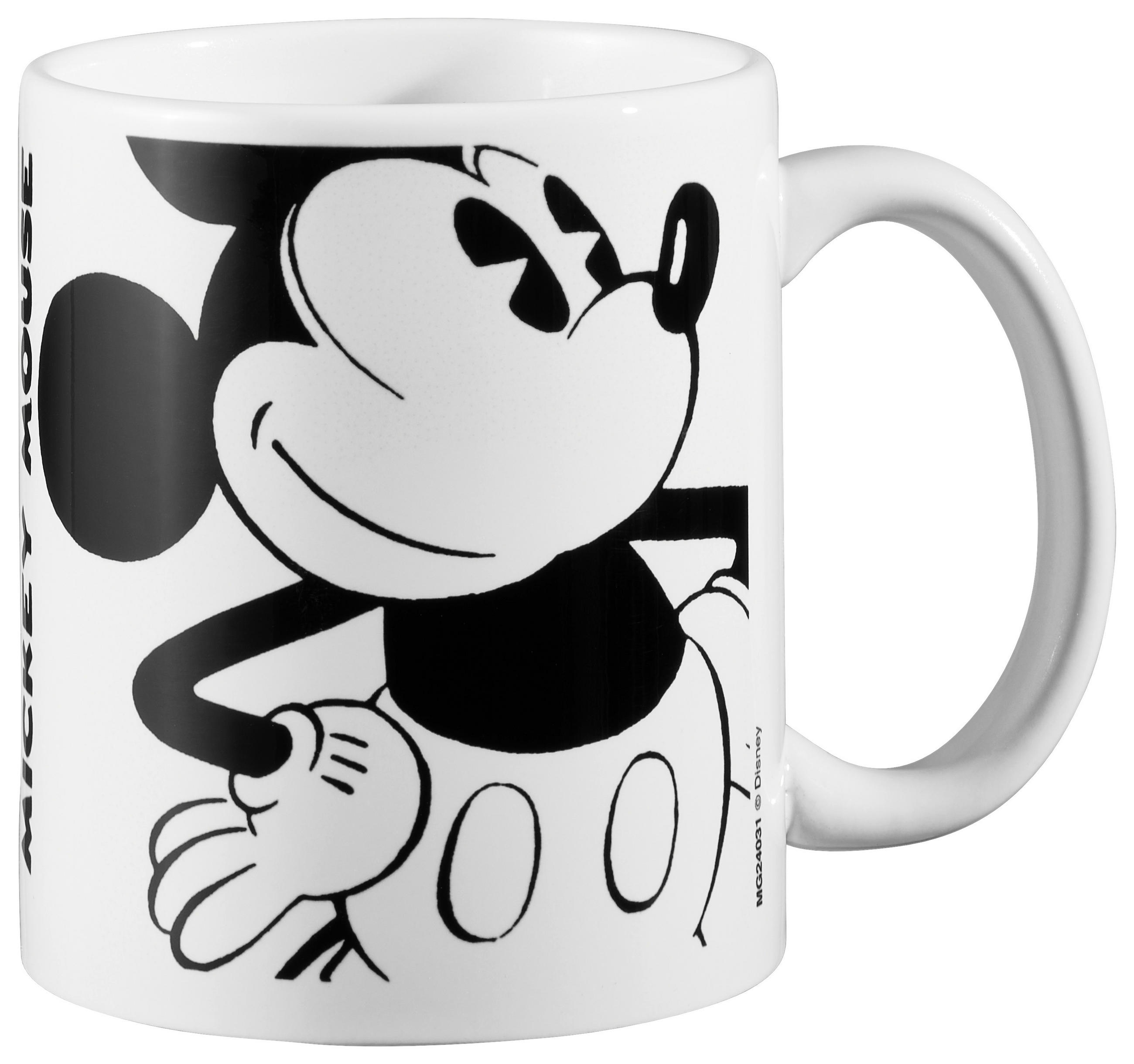 Disney Tasse Mickey \u0026 Minnie Schwarz, Weiß 9x10.5x12 cm