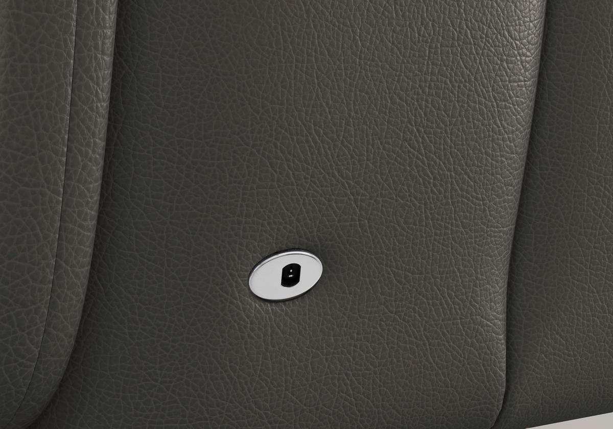 RELAXSESSEL TV TRIPLE SEVEN XTRA LARGE S1 Echtleder Kopfteilverstellung, Fußteilverstellung, Rücken echt    - Anthrazit/Schwarz, Basics, Leder/Metall (86/111/86cm) - Sit & More