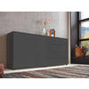 SIDEBOARD Mailand Set 3  in 158/73/33 cm  - Anthrazit/Schwarz, MODERN, Holzwerkstoff/Kunststoff (158/73/33cm) - MID.YOU