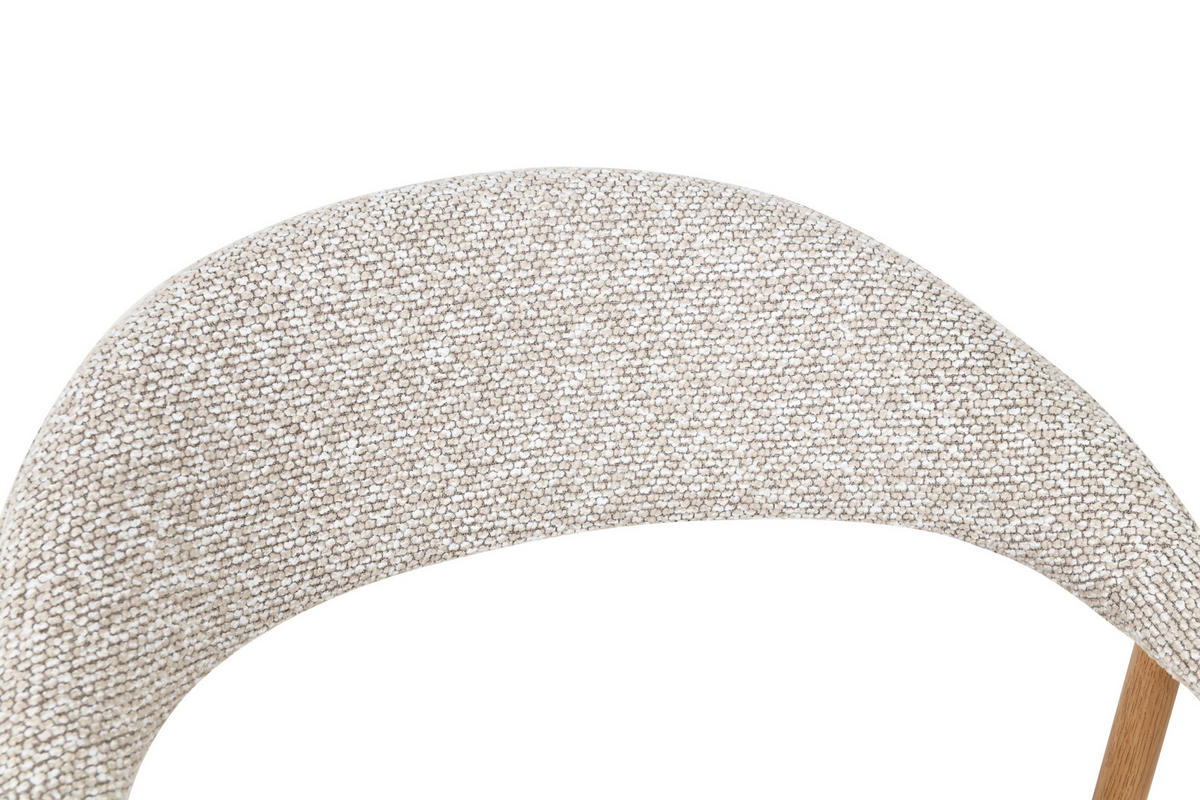 ARMLEHNSTUHL   Bouclé  - Taupe/Walnussfarben, Basics, Holz/Textil (59/75/62cm) - Livetastic
