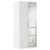 OMARA S KLASIČNIMI VRATI, bela  - bela/barve aluminija, Konvencionalno, umetna masa/steklo (91/210/54cm) - home24