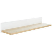 NÁSTĚNNÁ POLICE bílá, barvy dubu,  - bílá/barvy dubu, Basics, kompozitní dřevo (90/13,9/21,6cm) - Paidi