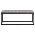 SITZBANK  in 120/47/42 cm  - Schwarz/Grau, LIFESTYLE, Textil/Metall (120/47/42cm) - Xora