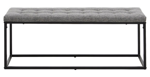 SITZBANK  in 120/47/42 cm  - Schwarz/Grau, LIFESTYLE, Textil/Metall (120/47/42cm) - Xora