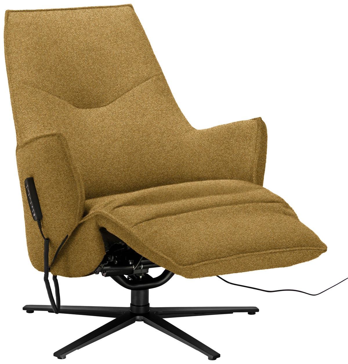 RELAXSESSEL in Textil Senfgelb  - Anthrazit/Senfgelb, Design, Textil/Metall (70/112/85cm) - Himolla Komfortklass