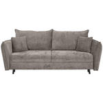 SCHLAFSOFA in Chenille Greige  - Greige/Schwarz, KONVENTIONELL, Holz/Textil (238/99/108cm) - Carryhome