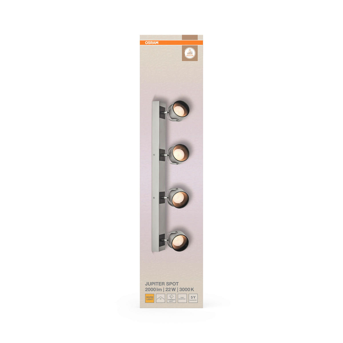 LED-STRAHLER 70/8,3/15 cm   - Silberfarben, Design, Kunststoff/Metall (70/8,3/15cm) - Osram