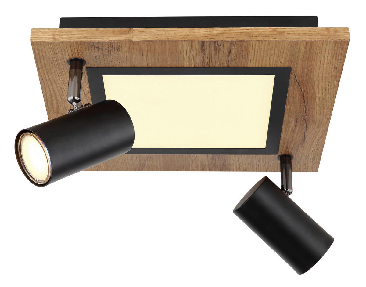 STROPNA LED-SVETILKA   //3000 K/230 V/ - črna/opal, Design, kovina/umetna masa (30/30/18cm) - Globo
