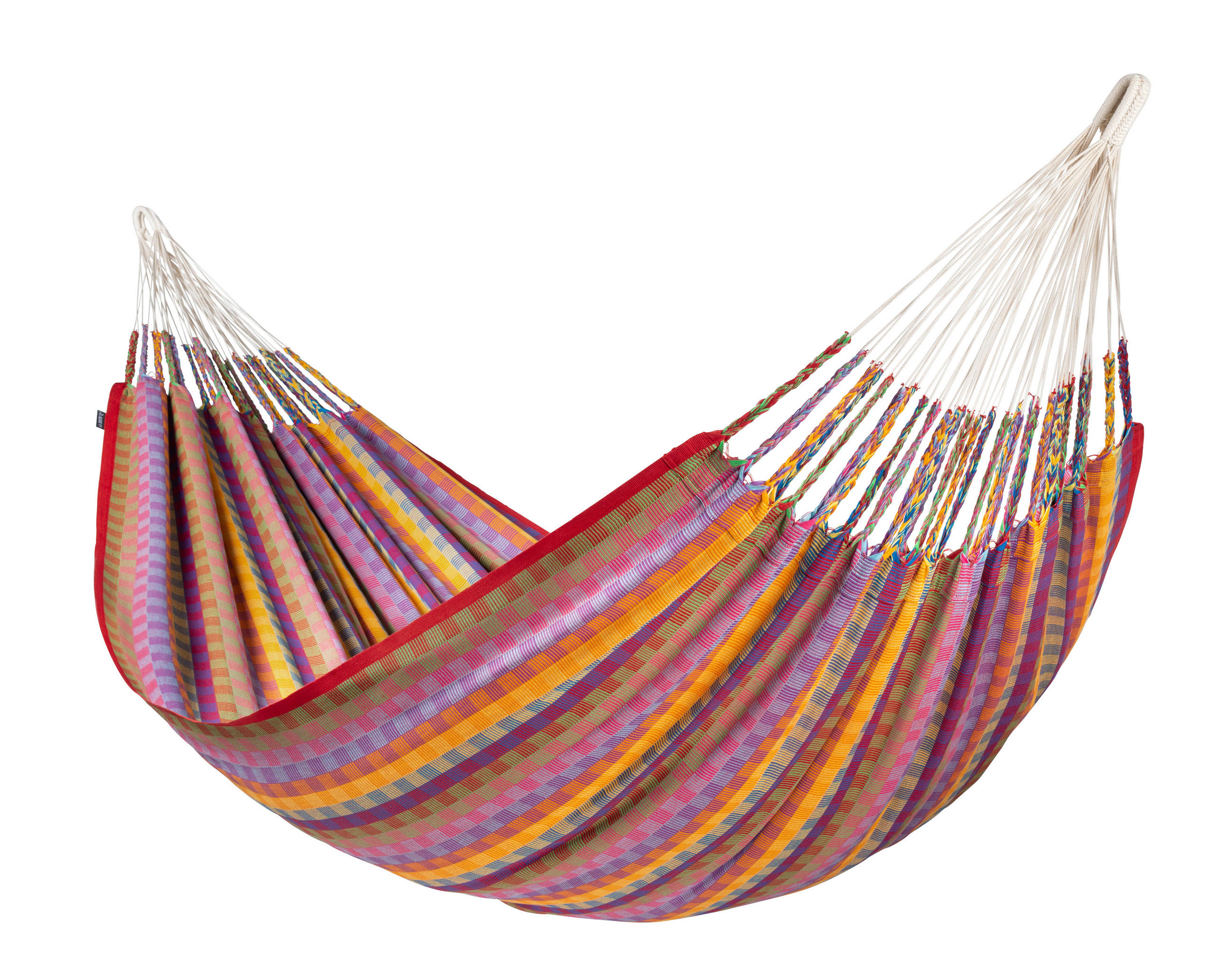 HÄNGEMATTE kingsize org.cotton  - Blau/Gelb, KONVENTIONELL, Textil (180/400cm) - La Siesta