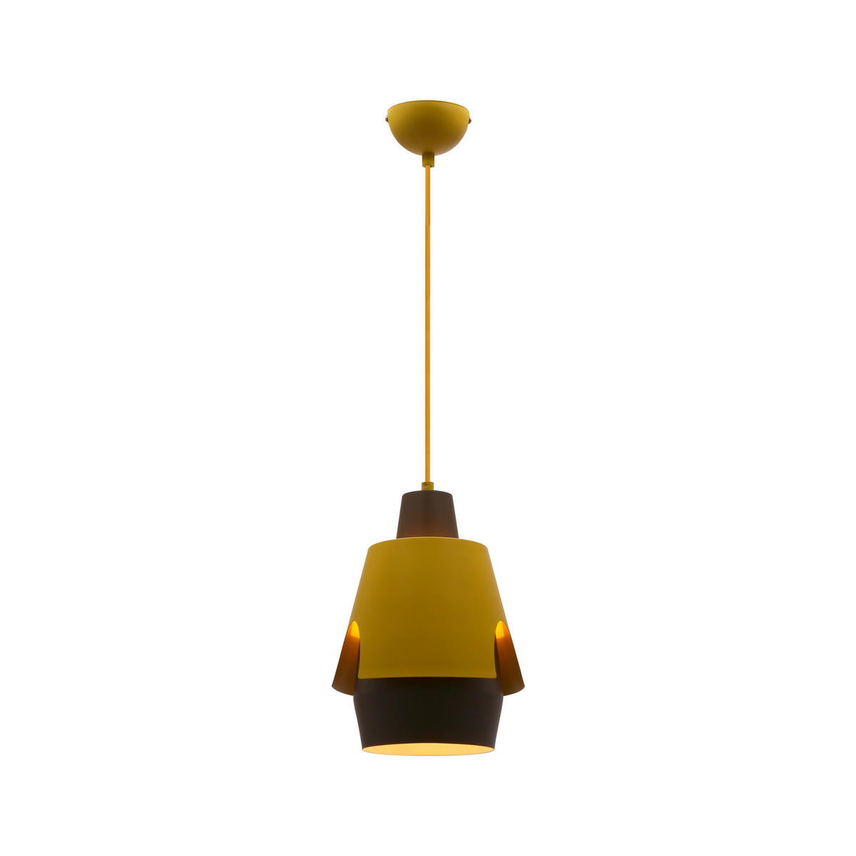 PENDELLAMPA Falun 22/22/150 cm  - grå/gul, Design, metall (22/22/150cm)