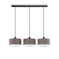 FÜGGŐLÁMPA 30/20/130 cm  - antracit/fehér, Basics, műanyag/textil (30/20/130cm)