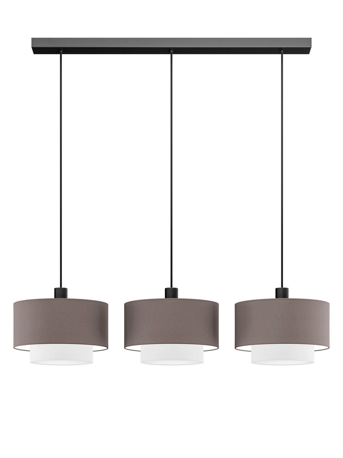 FÜGGŐLÁMPA 30/20/130 cm  - antracit/fehér, Basics, műanyag/textil (30/20/130cm)