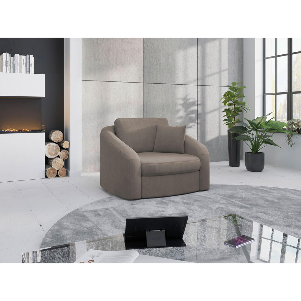 Sit & More KRESLO, textil, hnedá