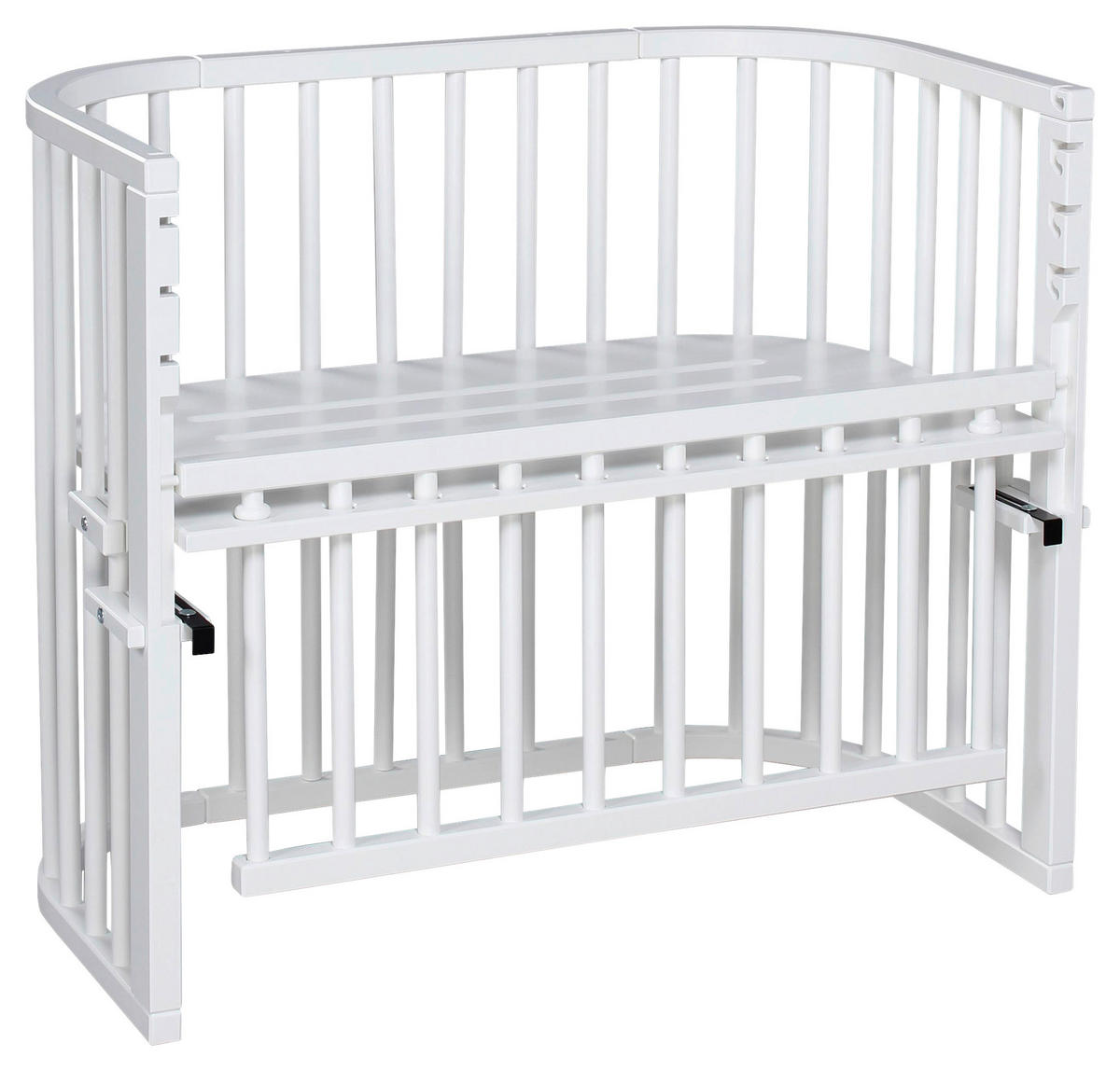 BEISTELLBETT MAXI COMFORT PLUS 96/56,5/79 cm  - Weiß, Basics, Holz (96/56,5/79cm) - Babybay