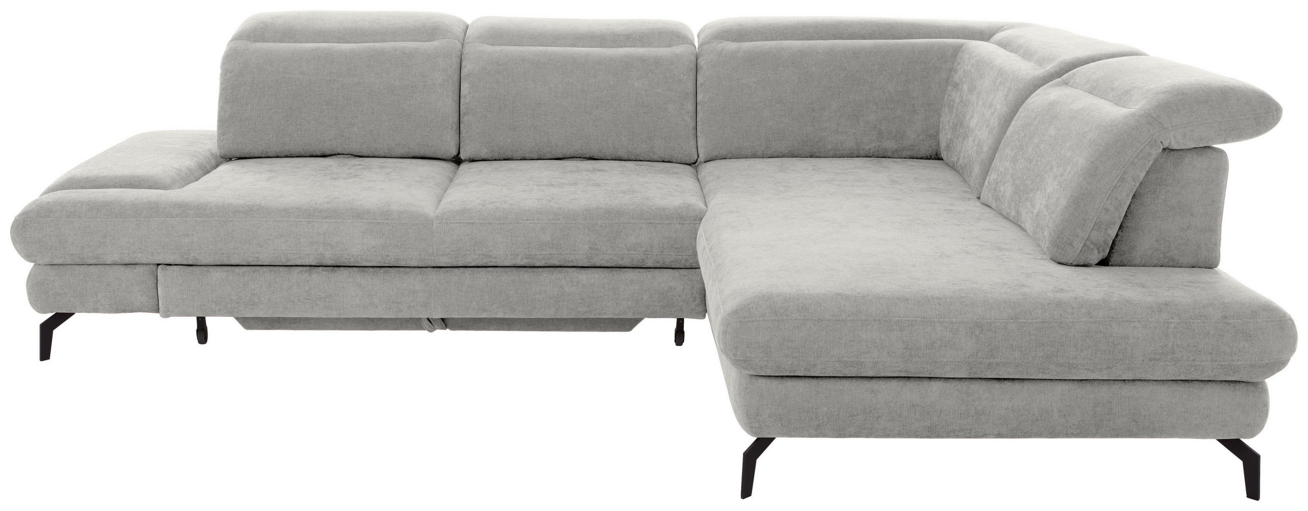 ROHOVÁ SEDAČKA, textil,  - černá, Design, kov/textil (295/213cm) - Stylife