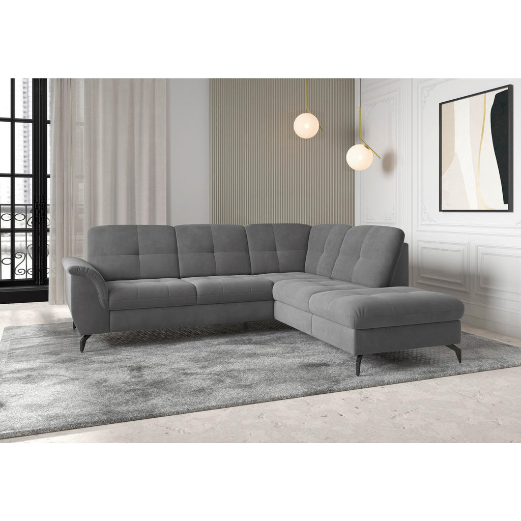 Sit & More ROHOVÁ SEDAČKA, textil, sivá