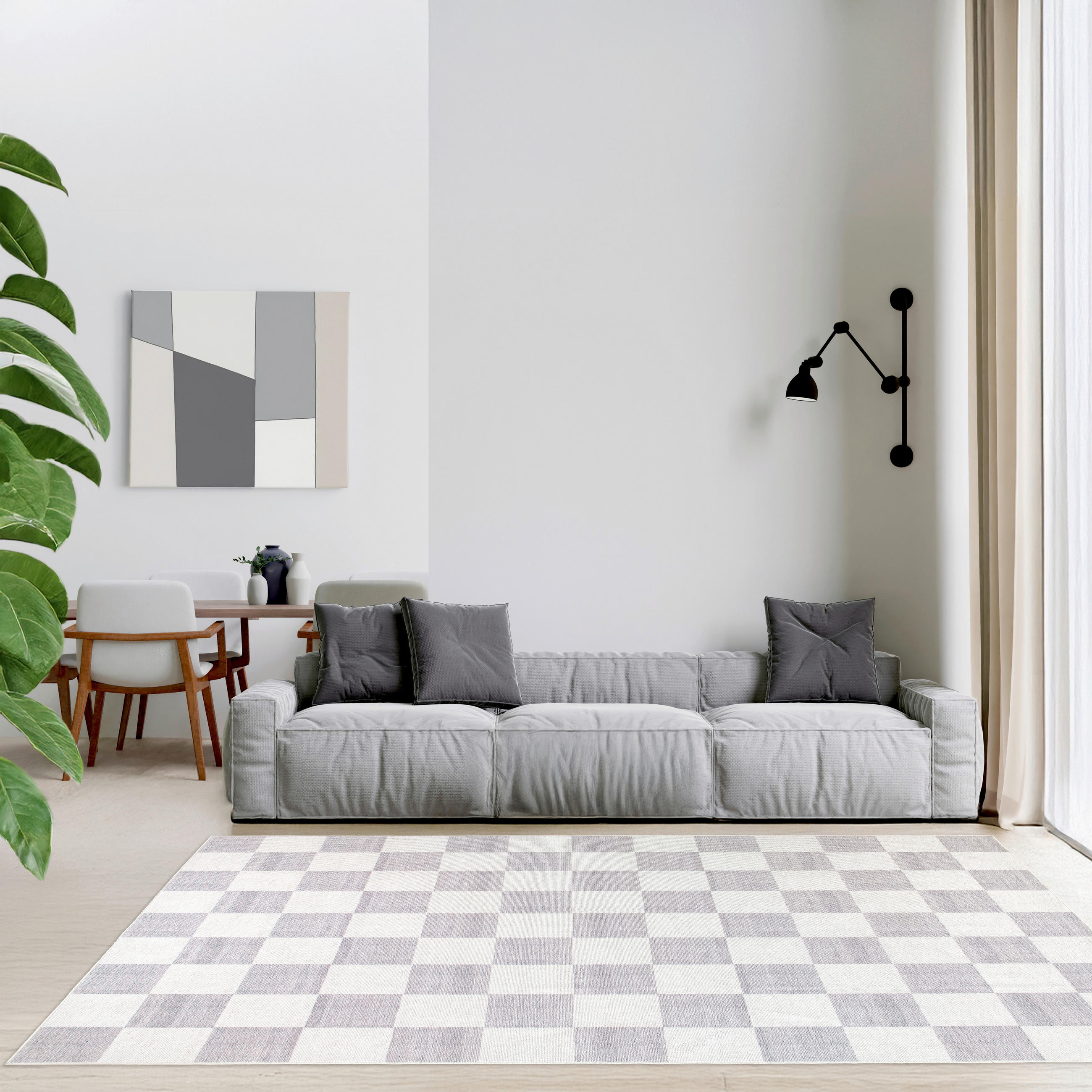 TUFTTEPPICH 200/290 cm MESIO JACK, waschbar Hellgrau, Grauweiß  - Hellgrau/Grauweiß, Design, Kunststoff/Textil (200/290cm) - Lindorug