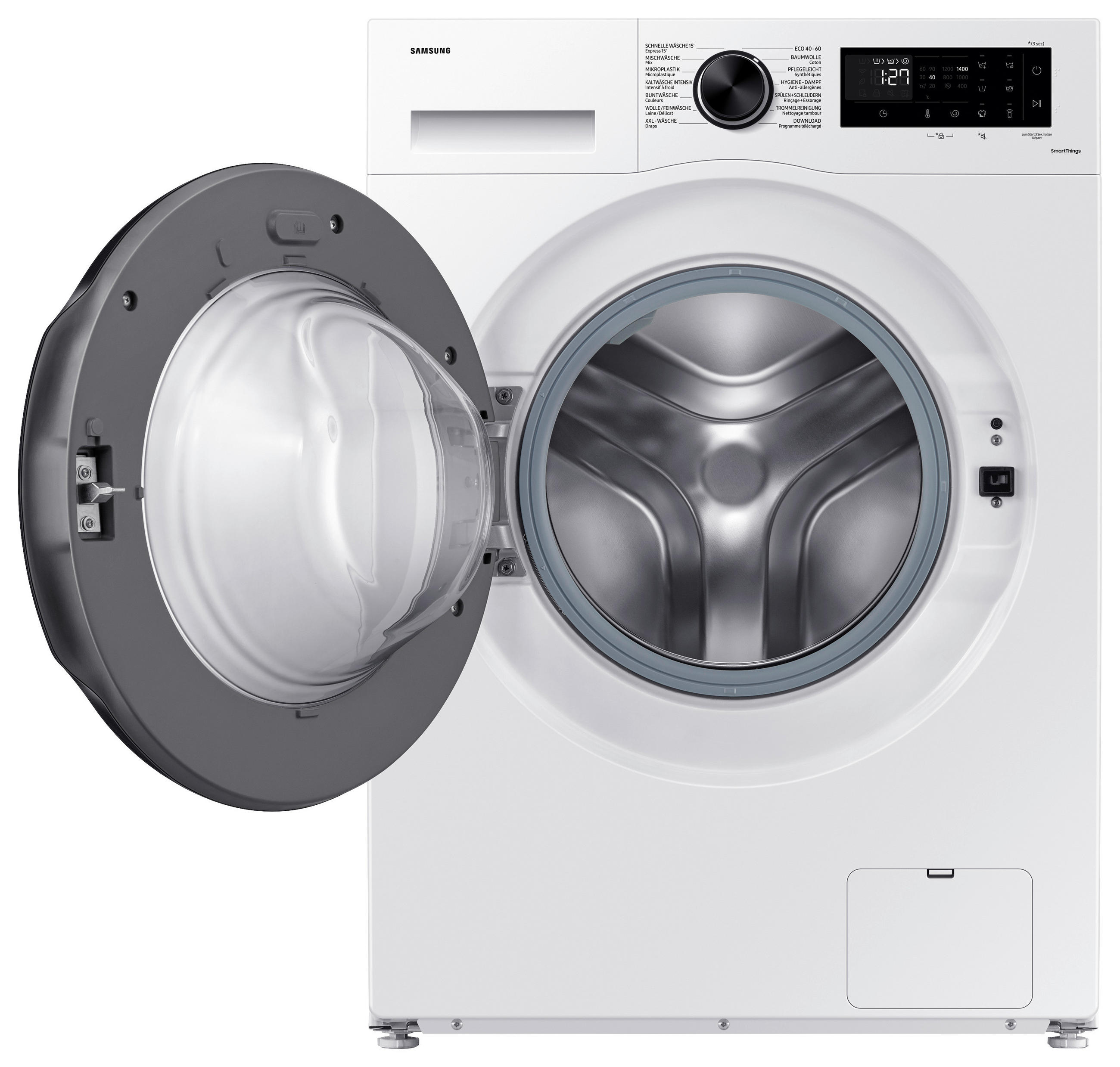 WASCHMASCHINE WW90CGC04AAEEG   - Schwarz/Weiß, Basics, Glas/Kunststoff (60/85/55cm) - Samsung