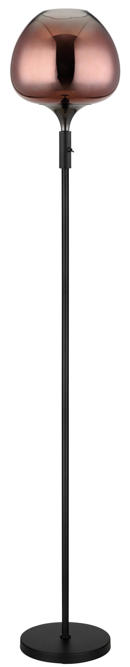 GOLVLAMPA 29/165 cm    - klar/kromfärg, Basics, metall/glas (29/165cm) - Globo