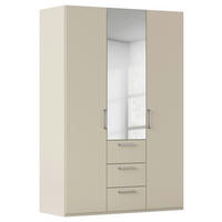 DREHTÜRENSCHRANK in Champagner  - Edelstahlfarben/Champagner, Basics, Glas/Holzwerkstoff (151/235/61cm) - Novel