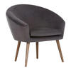SESSEL in Flachgewebe Anthrazit  - Anthrazit/Naturfarben, Design, Holz/Textil (73/73/66cm) - Livetastic