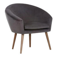 SESSEL in Flachgewebe Anthrazit  - Anthrazit/Naturfarben, Design, Holz/Textil (73/73/66cm) - Livetastic