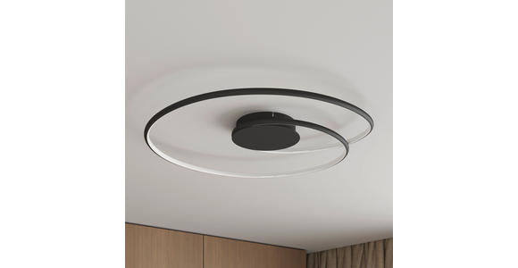 LED-DECKENLEUCHTE 67/10 cm - Schwarz, LIFESTYLE, Kunststoff/Metall (67/10cm) - Novel
