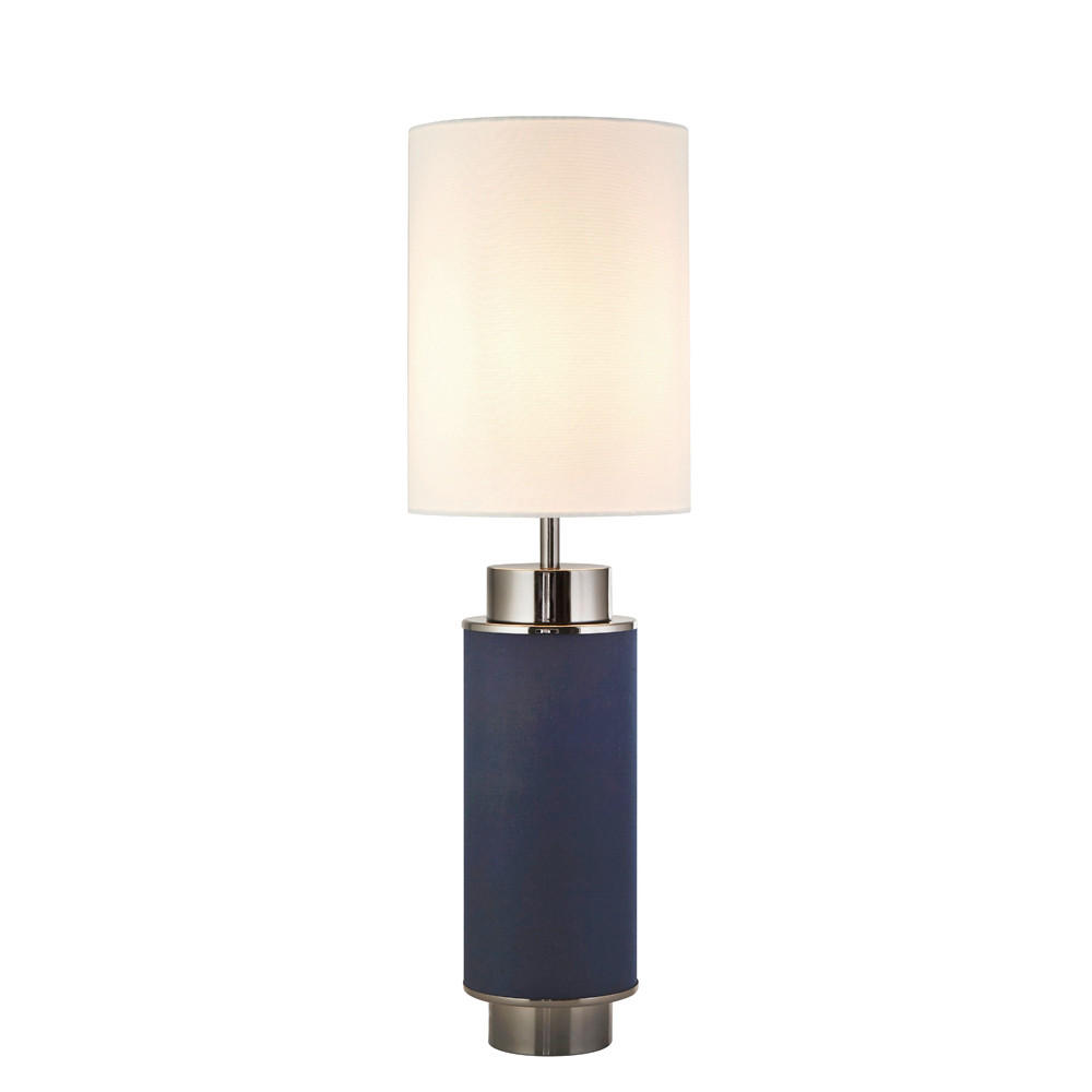 BORDSLAMPA Flask 22/22/72 cm   - vit/nickelfärgad, Lifestyle, metall/textil (22/22/72cm)