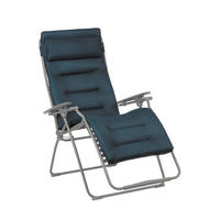 GARTEN-RELAXSESSEL Stahl  - Titanfarben/Dunkelblau, Basics, Kunststoff/Textil (76/123/97cm) - Lafuma Mobilier