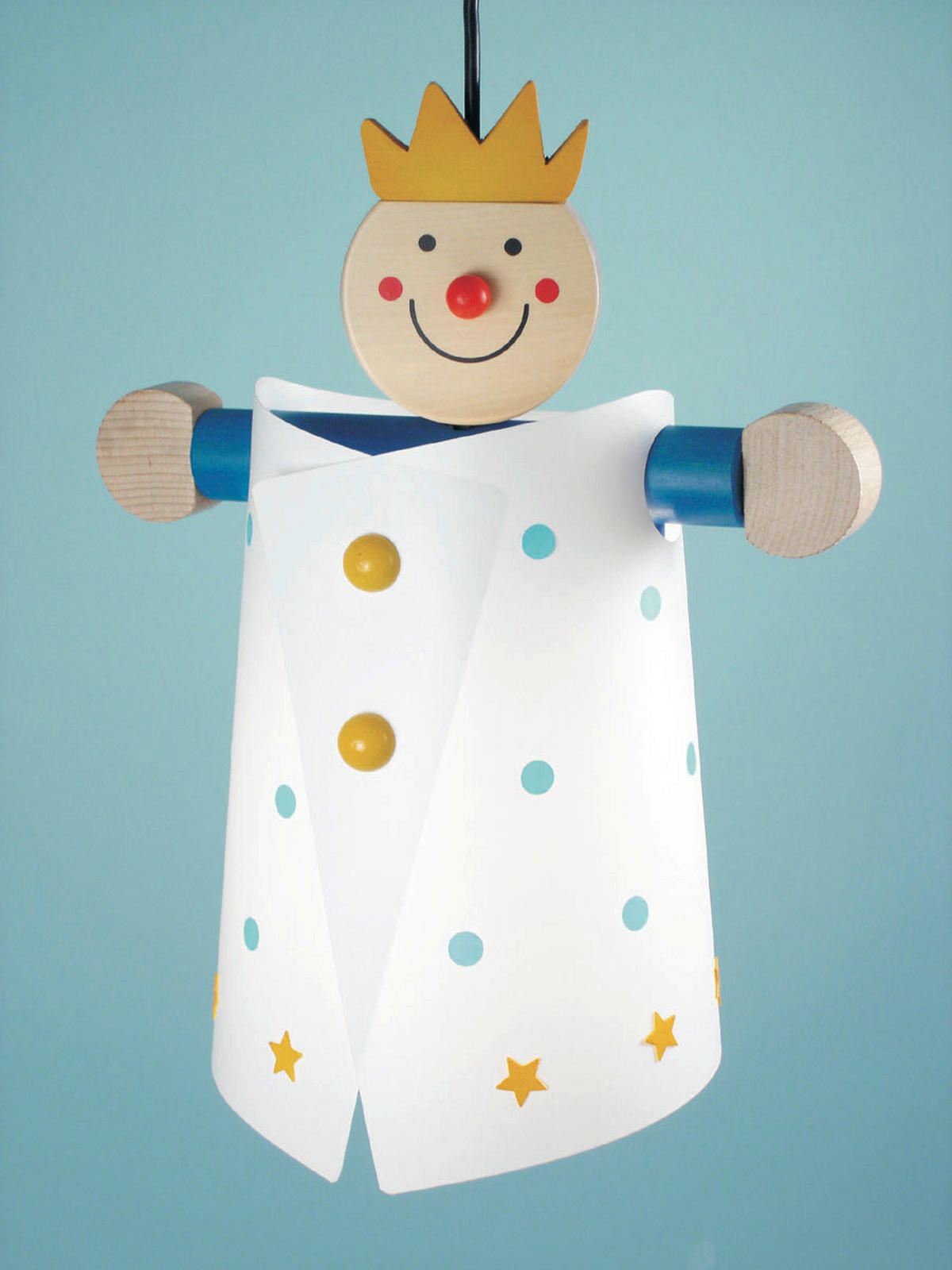 KINDERHÄNGELEUCHTE Prinz 30/20/40 cm   - Multicolor, Basics, Holz/Kunststoff (30/20/40cm)