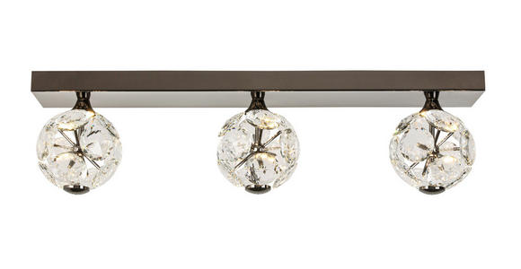 LED-DECKENLEUCHTE   - Chromfarben, Trend, Glas/Metall (76cm) - Ambiente