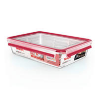 POSODA ZA SHRANJEVANJE   32.8/22.8/8 cm           - rdeča/prozorno, Basics, umetna masa/steklo (32.8/22.8/8cm) - Tefal