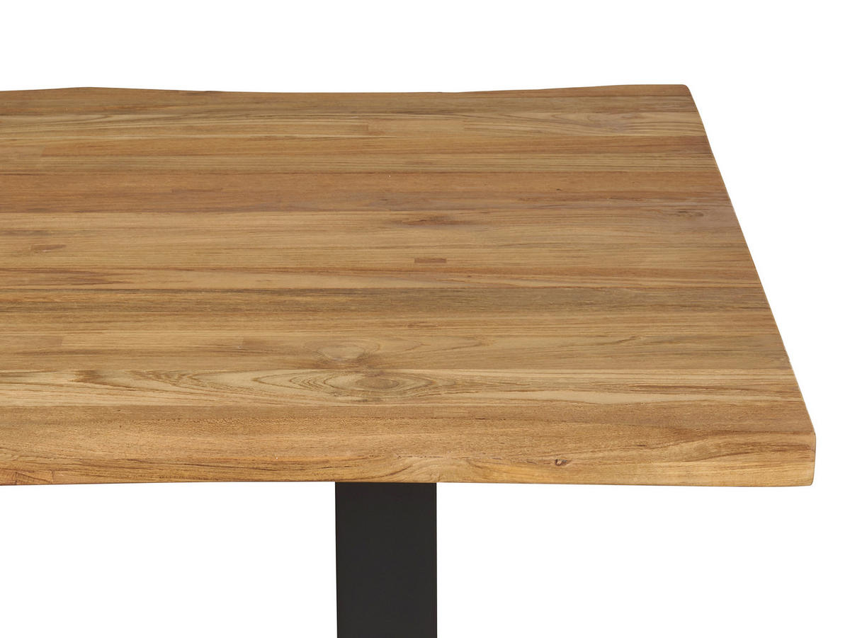 GARTENTISCH 220/100/76 cm Holz, Metall rechteckig  - Anthrazit/Teakfarben, Design, Holz/Metall (220/100/76cm) - Amatio