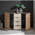 SIDEBOARD DANAO  in 140/90/38 cm  - Kaschmir/Eichefarben, Design, Holzwerkstoff/Metall (140/90/38cm) - Xora