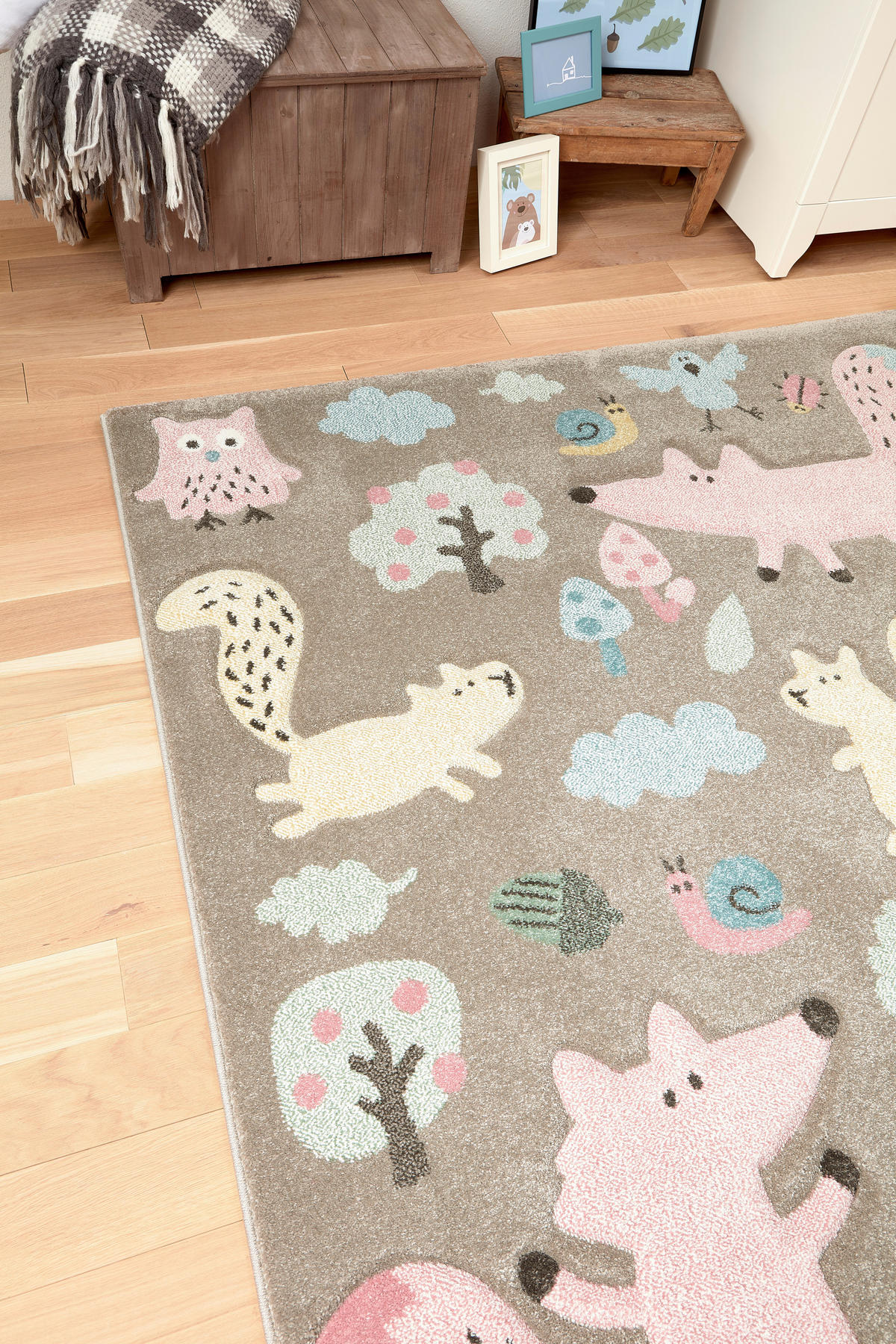 KINDERTEPPICH 133/200 cm Forest Tier  - Taupe, Trend, Textil (133/200cm) - Sigikid