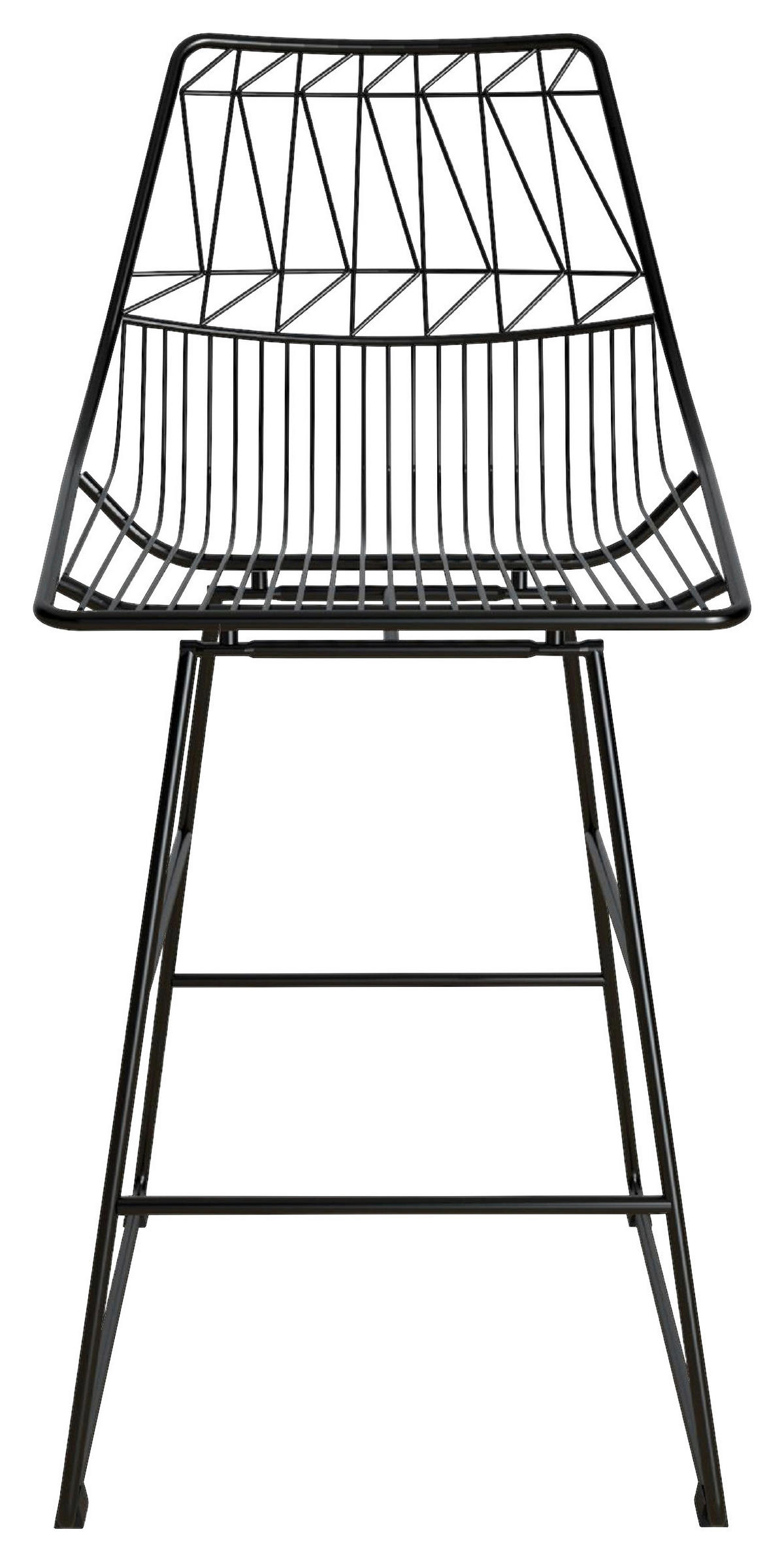 BARHOCKER Schwarz Stahl abwischbar  - Schwarz, Design, Kunststoff/Metall (55/93/47cm) - MID.YOU