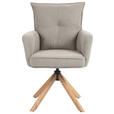 ARMLEHNSTUHL  in Cord  - Hellbraun/Buchefarben, Design, Holz/Textil (60/95/67cm) - Novel