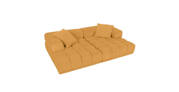 SOFAELEMENT in Flachgewebe Currygelb  - Currygelb/Schwarz, KONVENTIONELL, Kunststoff/Textil (125/66/155cm) - Carryhome