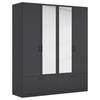 KLEIDERSCHRANK in Grau  - Grau, Basics, Holzwerkstoff/Metall (181/210/54cm) - Boxxx