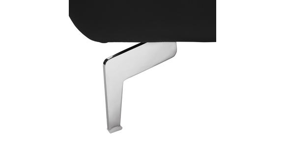 ZWEISITZER-SOFA in Leder, Metall, Textil Chromfarben, Dunkelgrau - Chromfarben/Dunkelgrau, Design, Leder/Textil (200/80/104cm) - Xora