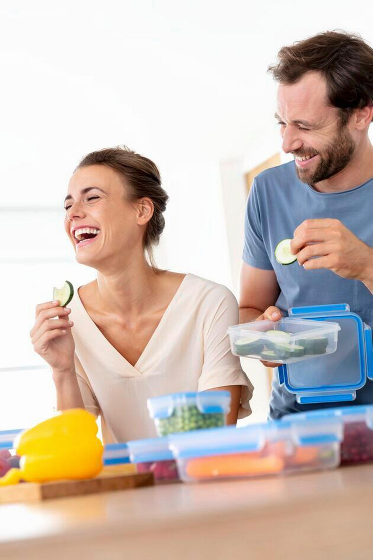 FRISCHHALTEDOSENSET Clip & Close 4-teilig  - Transparent, Basics, Kunststoff (17,3/15,5/22,4cm) - Emsa