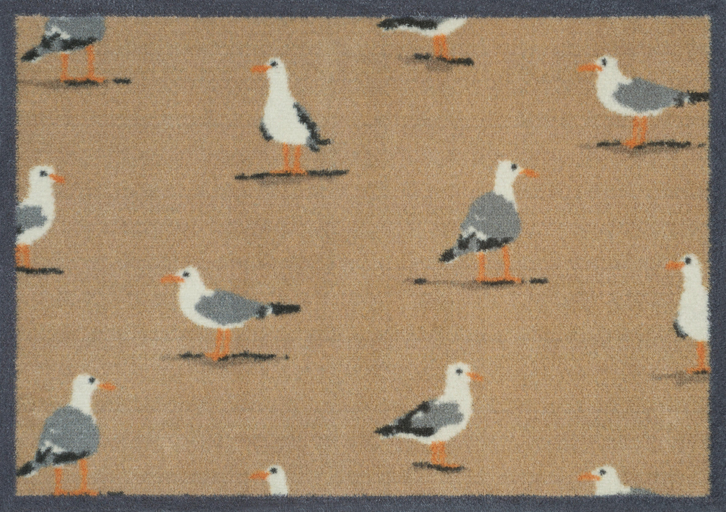 FUßMATTE 60/85 cm Shore Birds Neutral  - Braun, ROMANTIK / LANDHAUS, Kunststoff/Textil (60/85cm) - wash+dry