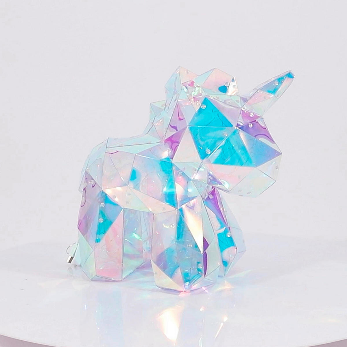 TISCHLEUCHTE - Transparent/Perlmutt, Trend, Kunststoff (23/38/36cm) - Novel