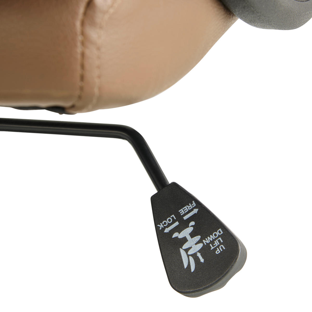 KANCELÁŘSKÉ KŘESLO, vzhled kůže, hnědá, černá - černá/hnědá, Moderní, textil/plast (67/113-122.5/78cm) - MID.YOU