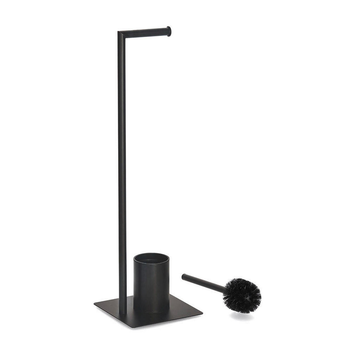 WC-BÜRSTENGARNITUR  - Schwarz, Basics, Kunststoff/Metall (20/20/70cm) - Zeller Present