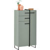 MIDISCHRANK 60/119/35 cm  - Schwarz/Grün, LIFESTYLE, Holzwerkstoff/Kunststoff (60/119/35cm) - home24