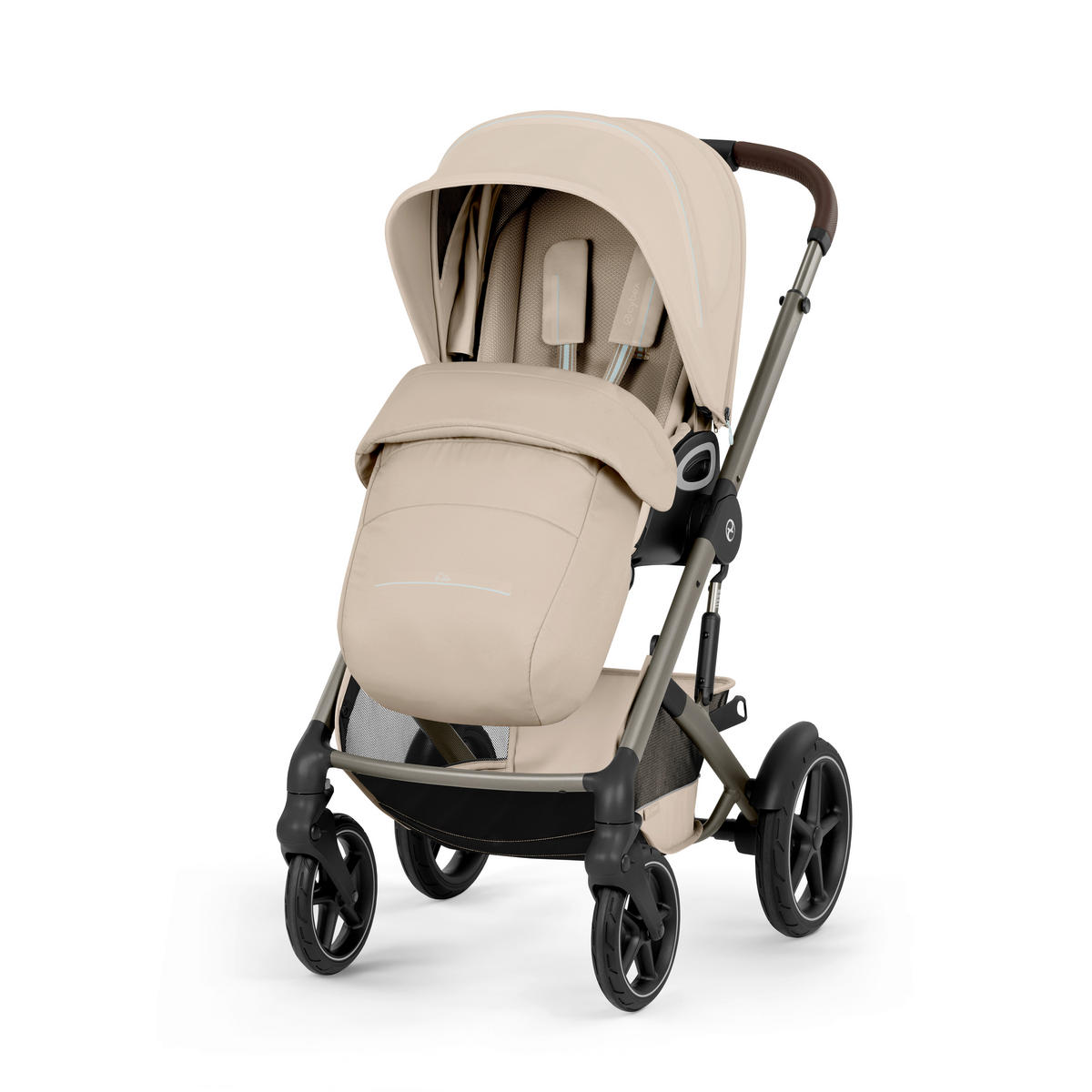 KINDERWAGEN Talos S TPE inkl. Fold-Carrycot  - Taupe/Beige, Basics, Textil/Metall (93cm) - cybex GOLD
