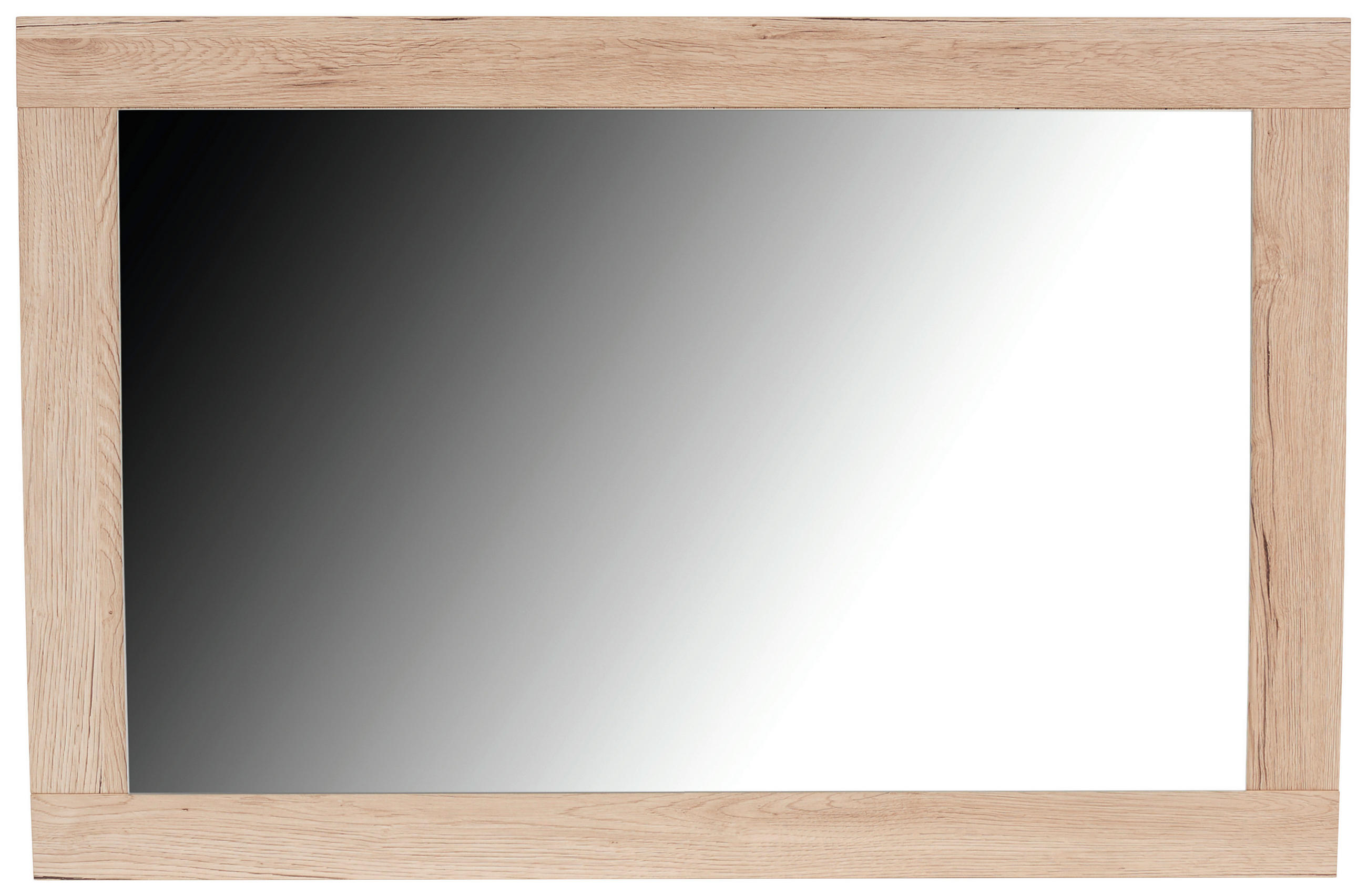 OGLEDALO, 95/68/1,8 cm steklo, leseni material - barve hrasta, Konvencionalno, steklo/leseni material (95/68/1,8cm) - Xora